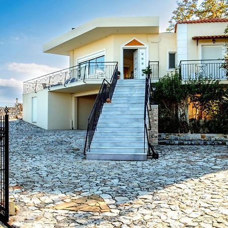 Villa Afroditi In Chania Near Airport With Private Pool, Free Wi-Fi, Souda Bay Views, Garden Oasis Kounoupidhianá Eksteriør billede